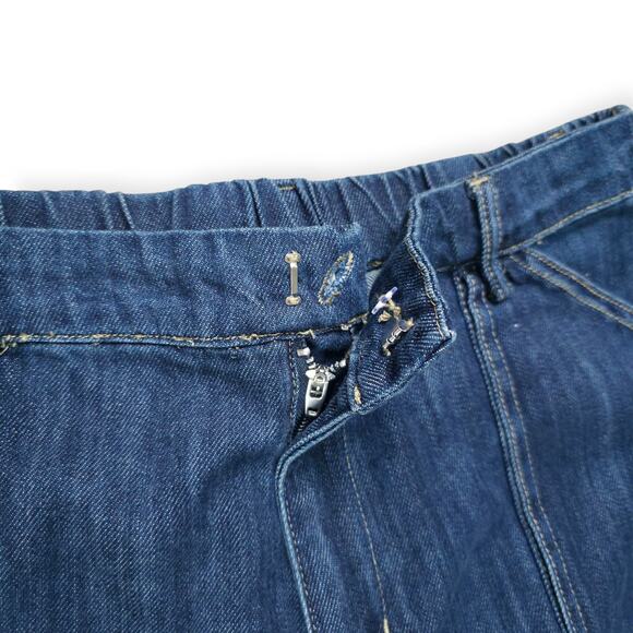 Bohme Sara Cargo Jeans Dark Wash High Rise Straight Leg Jeans Women Sz L - Picture 10 of 14